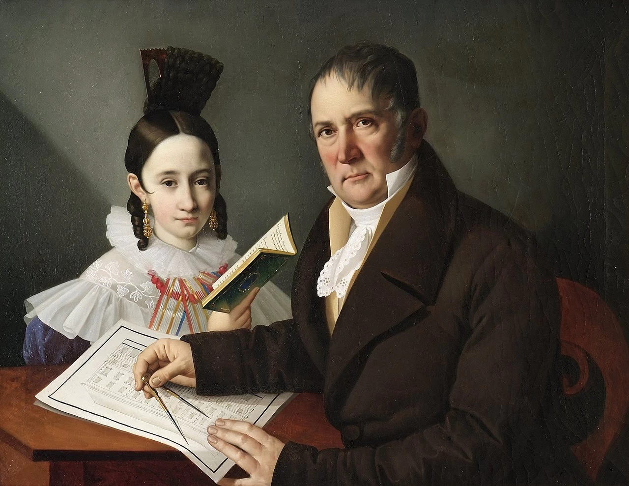 Ritratto di Valentino Valle con sua figlia - Museo di Revoltella, Trieste
